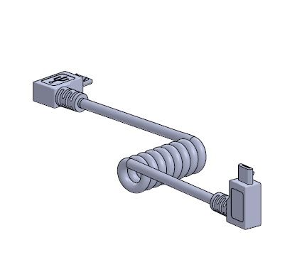 Ergonomic Solutions SpacePole Micro USB Curly Cable