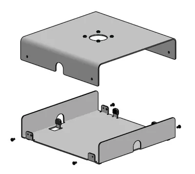 Ergonomic Solutions SpacePole Counter Top Garage for HP Basic I/O Base