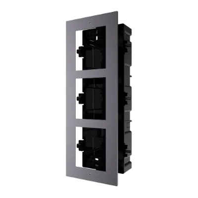 Hikvision 2nd Gen Intercom, Triple Gang Housing, Flush Mount