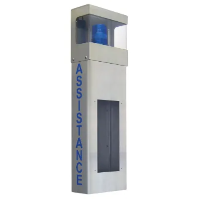 Aiphone IS Series Wall Mount Box with Hood, Assist Lettering