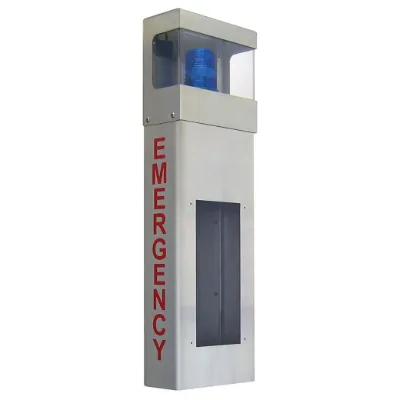 Aiphone IS Series Wall Mount Box with Hood, Emergency Lettering