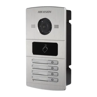 Hikvision Villa Door Station, 4 Button, Aluminium, PON