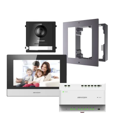 Hikvision 2nd Gen. 2 Wire Intercom Kit, 1-to-1, Door & Room Station