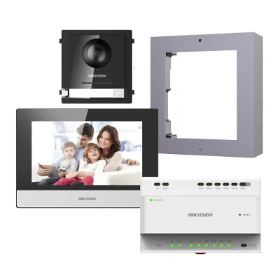 Hikvision 2nd Gen. 2 Wire Intercom Kit, Door & Room Station