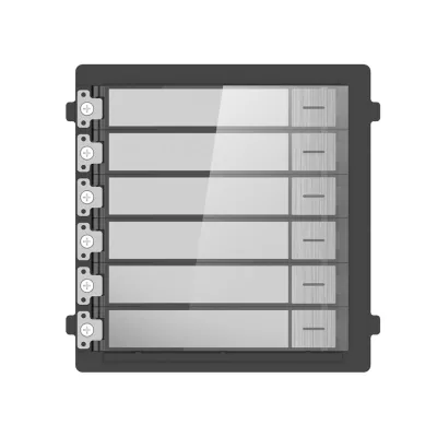 Hikvision 2nd Gen Intercom 6 Button Module, IP65, 12VDC