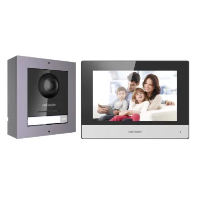 Hikvision 2nd Gen IP Intercom Kit, 1 to 1 Modular, PSU, Surface Mount