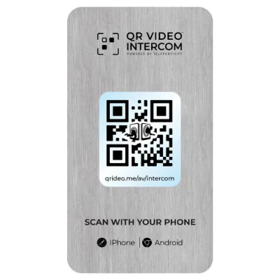 Teleportivity DIY Wall Plate with Small QR Window 63 x 55mm