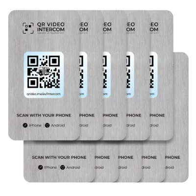 Teleportivity DIY Wall Plate with Small QR Window 63 x 55mm, 10 Pack