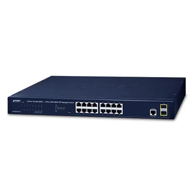 Planet 16 Port Managed Gigabit Industrial UPoE Switch, L3, 4x 1G +