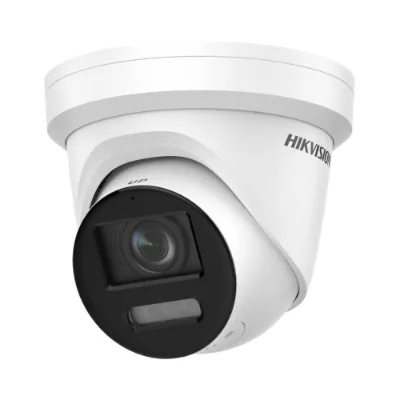 Hikvision 8MP Outdoor 3-in-1 Turret Camera, ColorVu, AcuSense