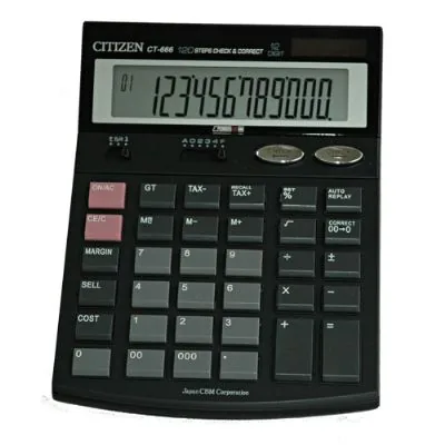 Citizen CT-666 Correct dDsktop Calculator Series