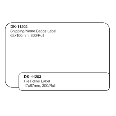 Brother LABEL STD 62X100 SHIPPING/NAME BADGE 300/R