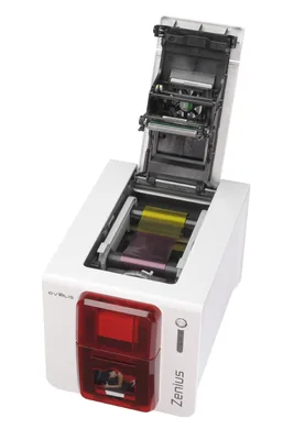 Zenius Card Printer with top lid opened