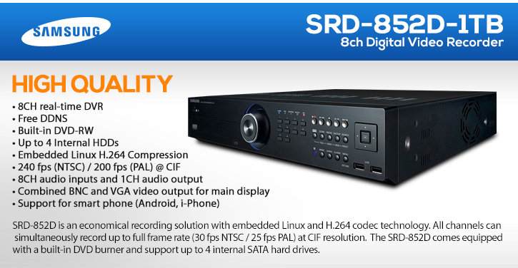 SRD-852D-1TB features