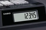 CASIO SE-G1 CASH REGISTER showing LCD sc