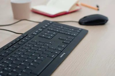 Cherry Stream Keyboard on a desk