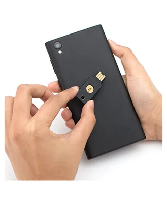 Yubikey V5 NFC tapped on phone