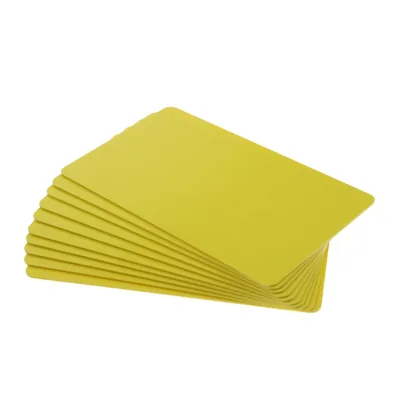 Zebra Yellow CR80 PVC Cards